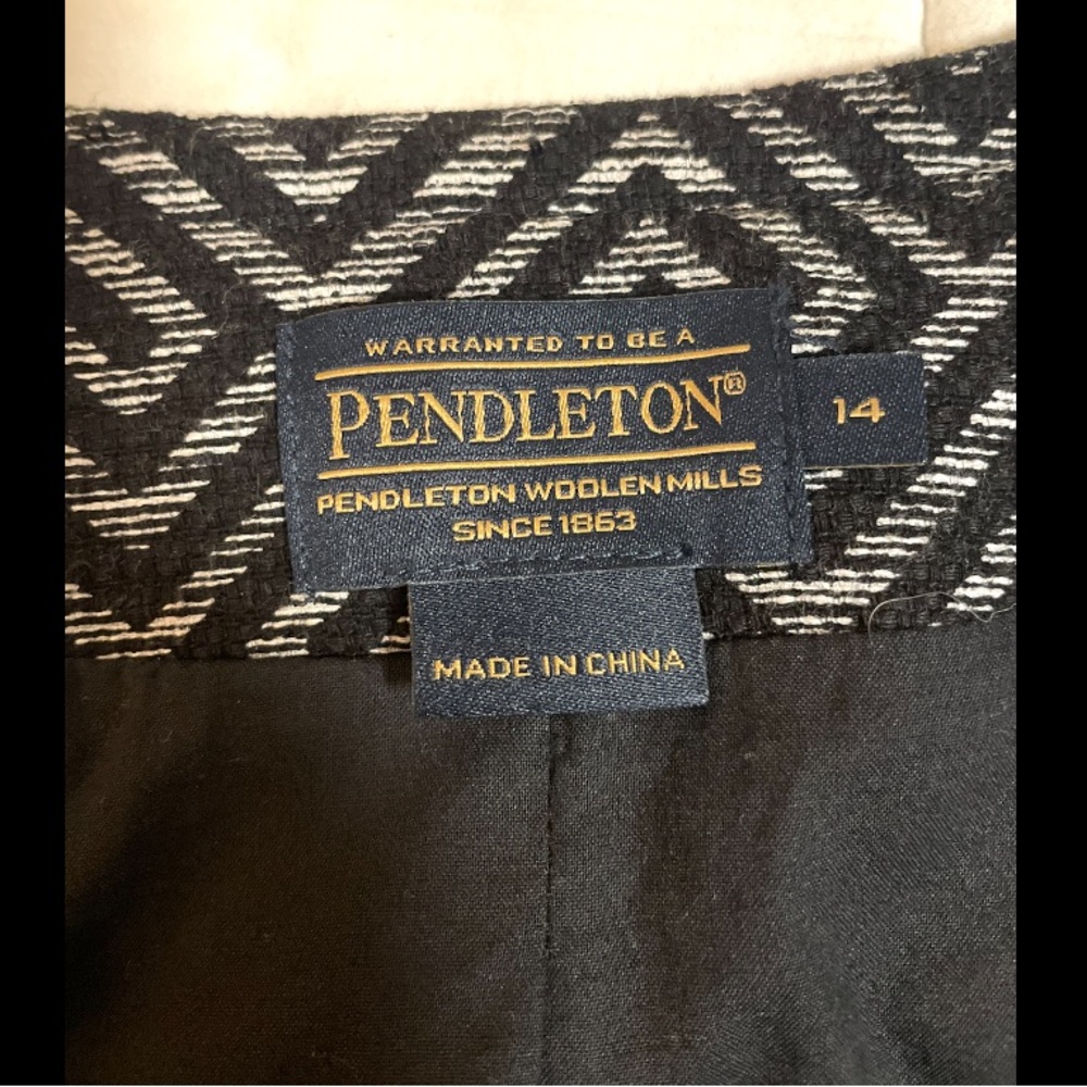 Pendleton Blazer Jacket Womens 14 Multi Geometric… - image 7